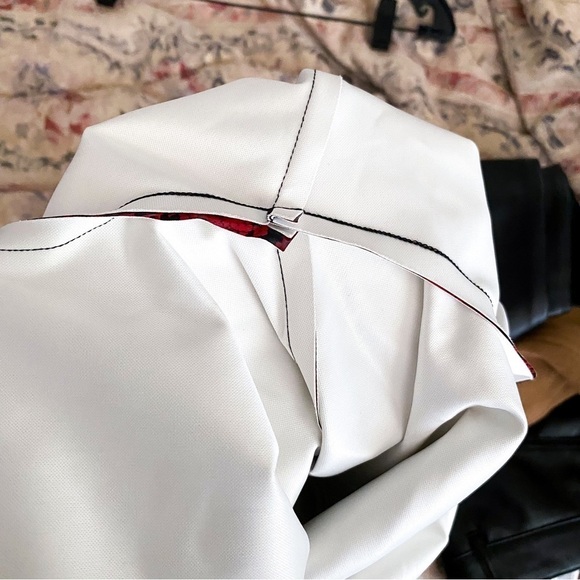 For Love & Lemons Claude Faux Snakeskin Moto Pants Red XS NWT - Picture 5 of 7